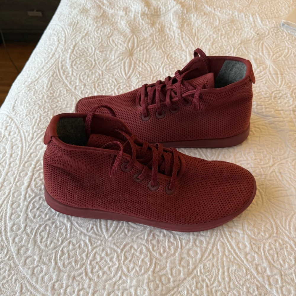 Men’s Allbirds Tree Toppers Red High-Top Sneakers Size 13